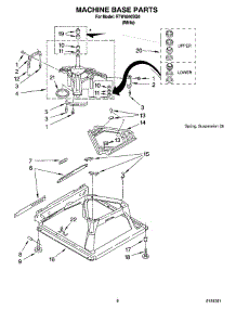 05 - Machine Base Parts parts for Roper Washer RTW4240SQ0 from AppliancePartsPros.com