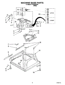 05 - Machine Base Parts parts for Roper Washer RTW4000SW0 from AppliancePartsPros.com
