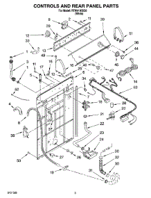 02 - Controls And Rear Panel Parts parts for Roper Washer RTW4100SQ0 from AppliancePartsPros.com