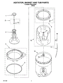 03 - Agitator, Basket And Tub Parts parts for Roper Washer RTW4100SQ0 from AppliancePartsPros.com