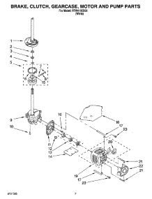 04 - Brake, Clutch, Gearcase, Motor And Pump Parts parts for Roper Washer RTW4100SQ0 from AppliancePartsPros.com