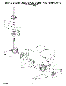 04 - Brake, Clutch, Gearcase, Motor And Pump Parts parts for Roper Washer RTW4200SQ0 from AppliancePartsPros.com