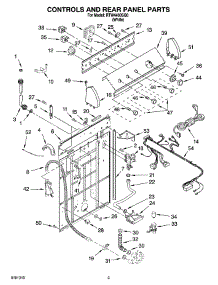 02 - Controls And Rear Panel Parts parts for Roper Washer RTW4400SQ0 from AppliancePartsPros.com