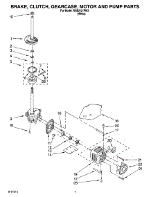 04 - Brake, Clutch, Gearcase, Motor And Pump Parts parts for Roper Washer RAB2121PW3 from AppliancePartsPros.com