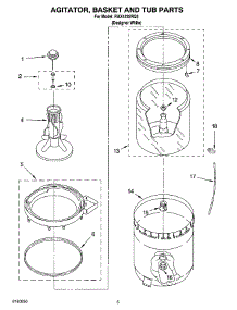 03 - Agitator, Basket And Tub Parts parts for Roper Washer RAX4232RQ3 from AppliancePartsPros.com