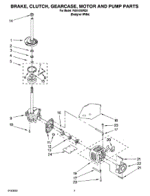 04 - Brake, Clutch, Gearcase, Motor And Pump Parts parts for Roper Washer RAX4232RQ3 from AppliancePartsPros.com