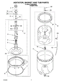 03 - Agitator, Basket And Tub Parts parts for Roper Washer RAS8333RQ4 from AppliancePartsPros.com