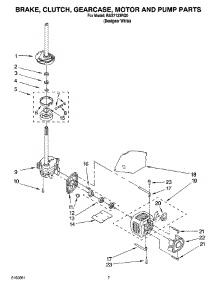 04 - Brake, Clutch, Gearcase, Motor And Pump Parts parts for Roper Washer RAS7133RQ0 from AppliancePartsPros.com