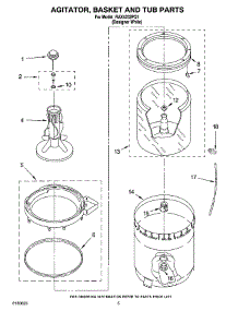 03 - Agitator, Basket And Tub Parts parts for Roper Washer RAX4232PQ1 from AppliancePartsPros.com