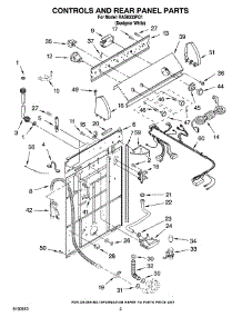 02 - Controls And Rear Panel Parts parts for Roper Washer RAS8333PQ1 from AppliancePartsPros.com