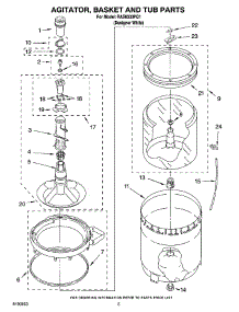 03 - Agitator, Basket And Tub Parts parts for Roper Washer RAS8333PQ1 from AppliancePartsPros.com