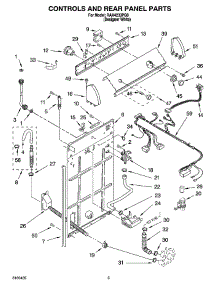 02 - Control And Rear Panel Parts parts for Roper Washer RAX4233PQ0 from AppliancePartsPros.com