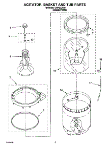 03 - Agitator, Basket And Tub Parts parts for Roper Washer RAX4233PQ0 from AppliancePartsPros.com