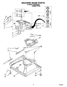 05 - Machine Base Parts parts for Roper Washer RAX4233PQ0 from AppliancePartsPros.com