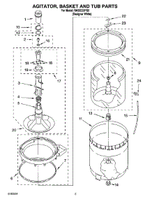 03 - Agitator, Basket And Tub Parts parts for Roper Washer RAS8333PQ0 from AppliancePartsPros.com