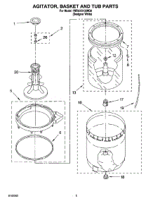 03 - Agitator, Basket And Tub Parts parts for Roper Washer 7MRAX5103MQ0 from AppliancePartsPros.com