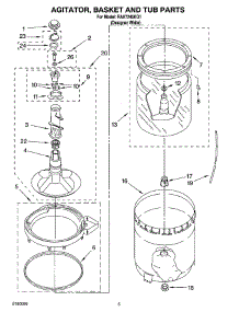 03 - Agitator, Basket And Tub Parts parts for Roper Washer RAX7245KQ1 from AppliancePartsPros.com