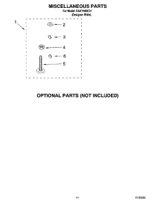10 - Miscellaneous Parts - Optional Parts (Not Included) parts for Roper Washer RAX7245KQ1 from AppliancePartsPros.com