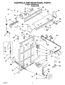 02 - Controls And Rear Panel Parts parts for Roper Washer 7MRAS6233KQ5 from AppliancePartsPros.com