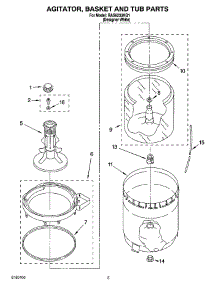 03 - Agitator, Basket And Tub Parts parts for Roper Washer RAS6233KQ1 from AppliancePartsPros.com