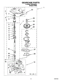 08 - Gearcase Parts parts for Roper Washer RAS6233KQ1 from AppliancePartsPros.com