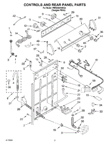 02 - Controls And Rear Panel Parts parts for Roper Washer 7MRAS6233KQ4 from AppliancePartsPros.com