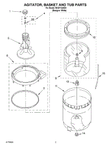 03 - Agitator, Basket And Tub Parts parts for Roper Washer RAS7133KQ1 from AppliancePartsPros.com