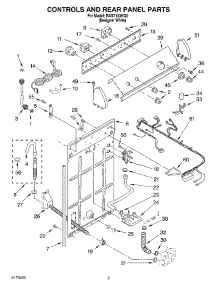 02 - Controls And Rear Panel parts for Roper Washer RAS7133KQ0 from AppliancePartsPros.com