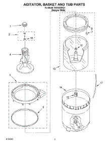 03 - Agitator, Basket And Tub Parts parts for Roper Washer RAX4232KQ1 from AppliancePartsPros.com