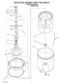 03 - Agitator, Basket And Tub Parts parts for Roper Washer RAS8244LQ0 from AppliancePartsPros.com