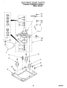 09 - Machine Base parts for Roper Washer Dryer Combo RTE5243BL0 from AppliancePartsPros.com