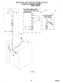 11 - Washer Water System parts for Roper Washer Dryer Combo RTE5243BL0 from AppliancePartsPros.com