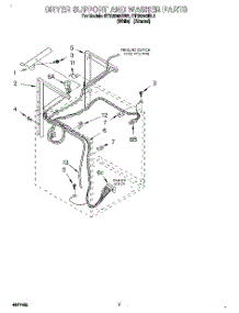 05 - Dryer Support And Washer parts for Roper Washer Dryer Combo RTG5243BW0 from AppliancePartsPros.com