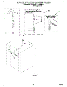 11 - Washer Water System parts for Roper Washer Dryer Combo RTG5243BW0 from AppliancePartsPros.com