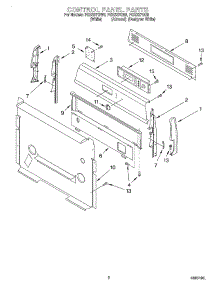 02 - Control Panel parts for Roper Range FGS337GN5 from AppliancePartsPros.com