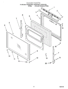 06 - Door, Optional parts for Roper Range FGS337GN5 from AppliancePartsPros.com