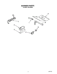04 - Burner parts for Roper Oven BGC430WB0 from AppliancePartsPros.com