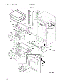 05 - Cabinet parts for Electrolux Freezer E32AF75FPS0 from AppliancePartsPros.com
