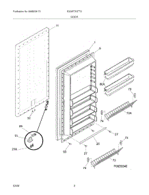 03 - Door parts for Electrolux Freezer E32AF75GTT0 from AppliancePartsPros.com