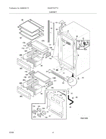 05 - Cabinet parts for Electrolux Freezer E32AF75GTT0 from AppliancePartsPros.com