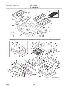 09 - Top / Drawer parts for Electrolux Range CEW30GF6GSF from AppliancePartsPros.com