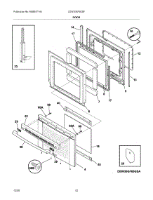 11 - Door parts for Electrolux Range CEW30GF6GSF from AppliancePartsPros.com