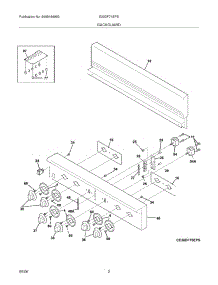 03 - Backguard parts for Electrolux Range E30DF74EPS from AppliancePartsPros.com