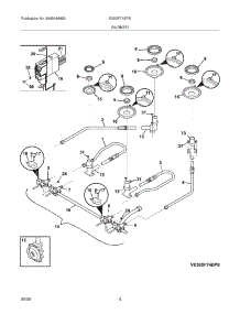 05 - Burner parts for Electrolux Range E30DF74EPS from AppliancePartsPros.com