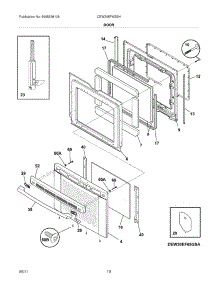 09 - Door parts for Electrolux Range CEW30EF6GSH from AppliancePartsPros.com