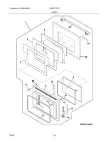 11 - Door parts for Electrolux Range E30DF74EPS from AppliancePartsPros.com
