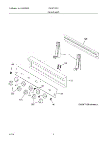 03 - Backguard parts for Electrolux Range E30GF74GPS from AppliancePartsPros.com