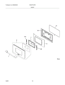 11 - Door parts for Electrolux Range E30GF74GPS from AppliancePartsPros.com