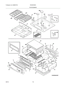 09 - Top / Drawer parts for Electrolux Range EW30DS65GB5 from AppliancePartsPros.com