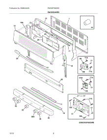 03 - Backguard parts for Electrolux Range EW30GF65GSK from AppliancePartsPros.com